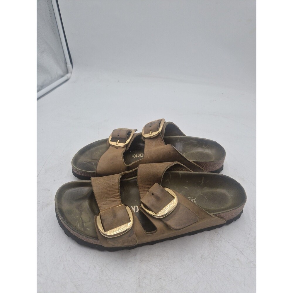 Birkenstock Arizona Big Buckle Cognac Oiled Leather Sandals Women’s 38 L7 M5